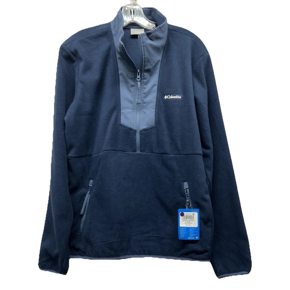 Columbia Sequoia Grove Men's Blue Small 1/2 Zip Fleece (SH7)
